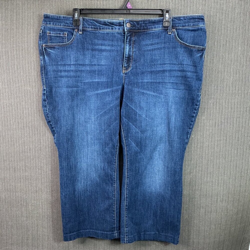 Old Navy Womens Plus Size 24 Short Denim Jeans High-Rise Dark Wash